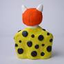 One of my Cat Gang series of anthropomorphic animal sculptures based on famous artists. This one is a cat character inspired by Japanese artist Yayoi Kusama. 

She's a little bit of fun to help brighten up your day.