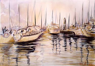 Print of Boat Paintings by Rafael Blanco