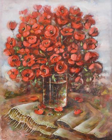 Print of Fine Art Floral Paintings by Yakorieva Natalia