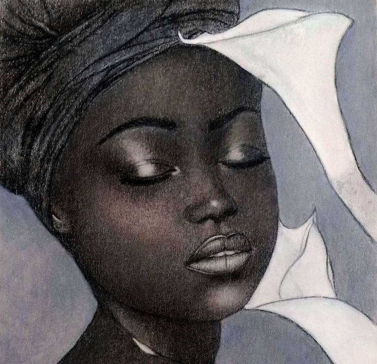 Original Black & White People Drawing by Nadya Zlatanova