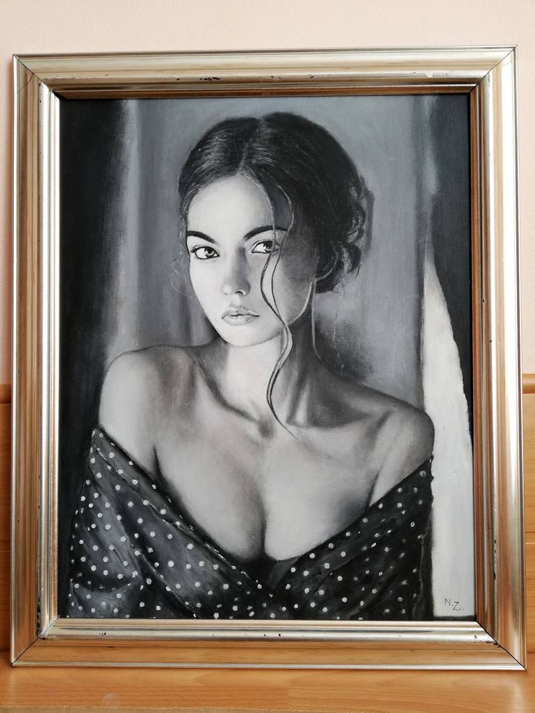 Original Realism Portrait Painting by Nadya Zlatanova