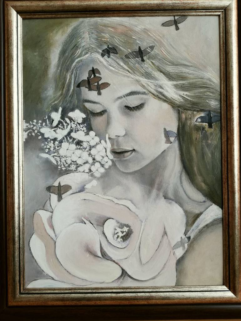 Original Fine Art Portrait Painting by Nadya Zlatanova