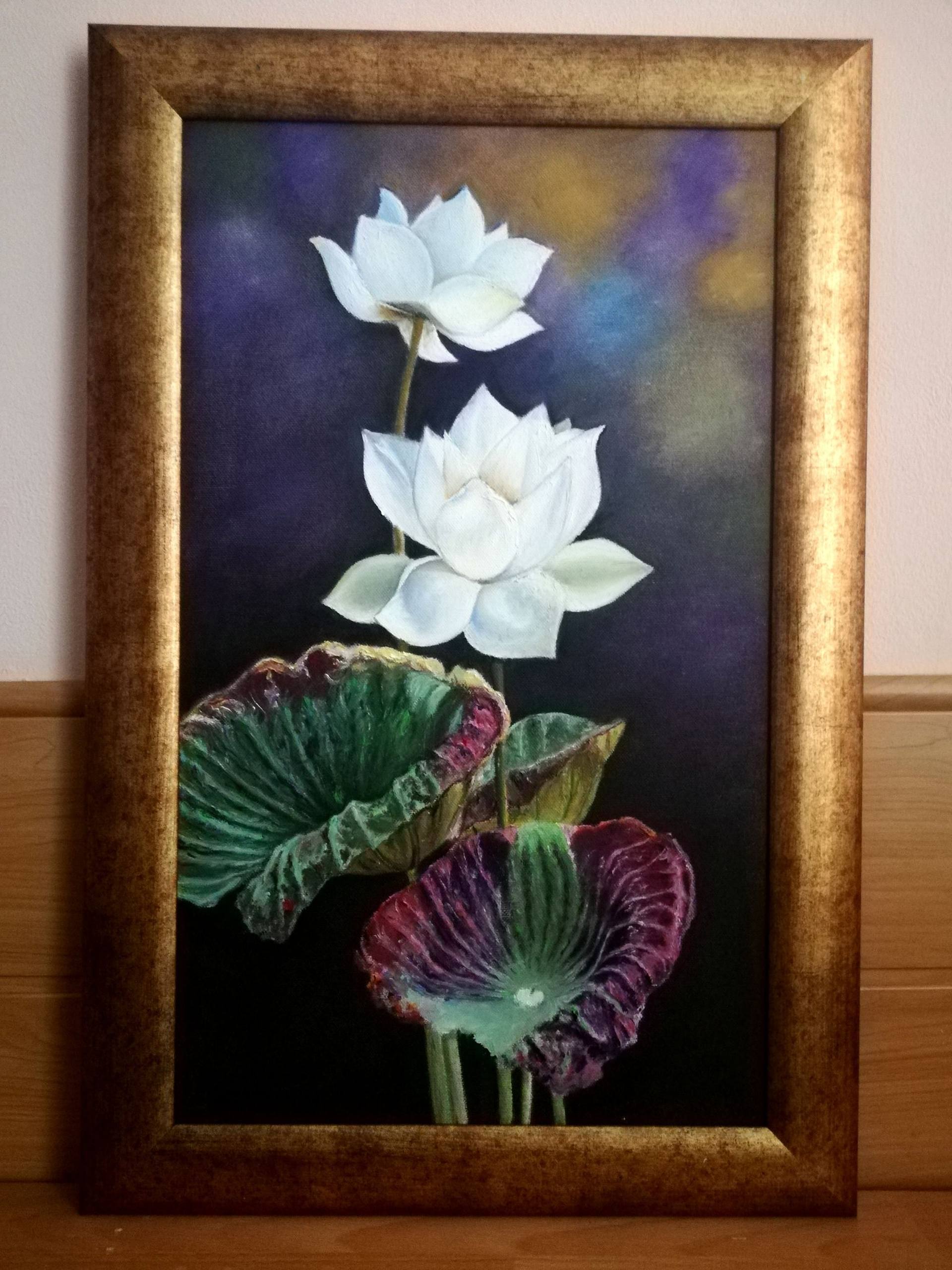 Bức tranh sen Lotus Painting: \