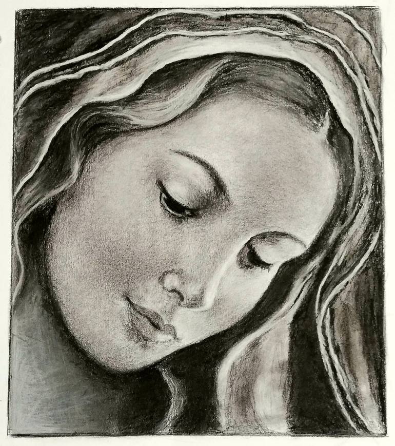 The Virgin Mary Drawings Mary Virgin Sketch Mother Dr - vrogue.co