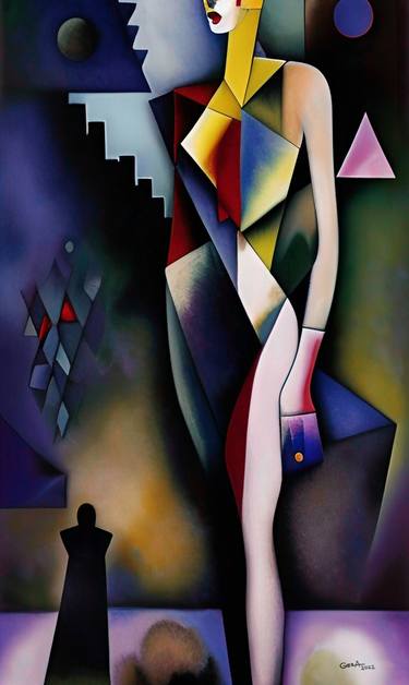Print of Cubism Nude Paintings by Alexandr GerA