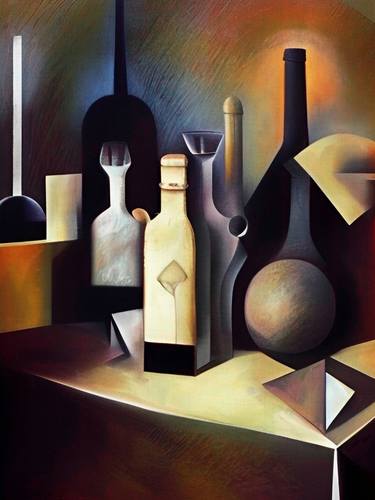 Original Cubism Food & Drink Paintings by Alexandr GerA