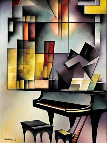 Original Cubism Music Paintings by Alexandr GerA
