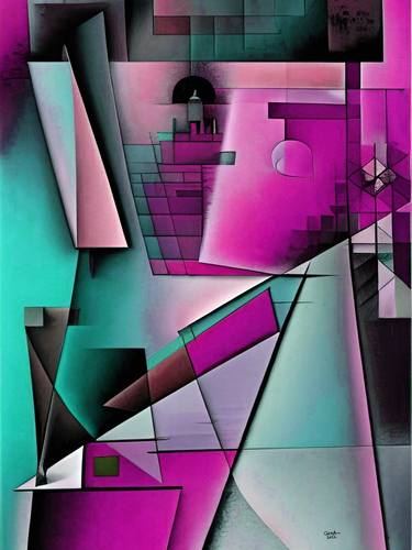 Print of Cubism Abstract Paintings by Alexandr GerA