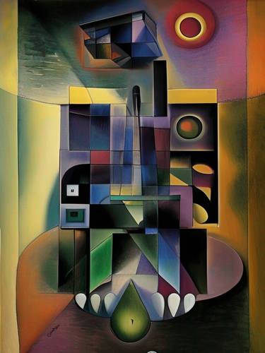 Original Cubism Abstract Paintings by Alexandr GerA