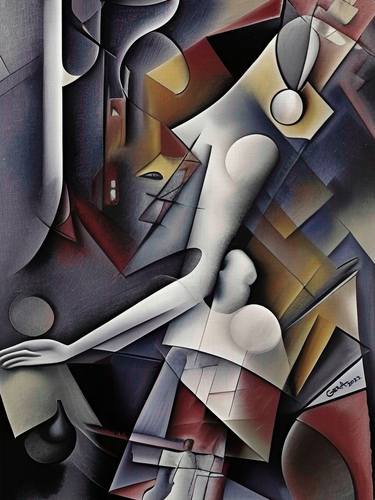 Original Cubism Abstract Paintings by Alexandr GerA