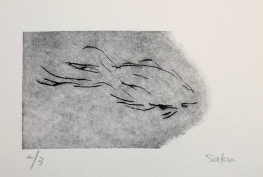 Print of Minimalism Fish Printmaking by Saku Kuronashi