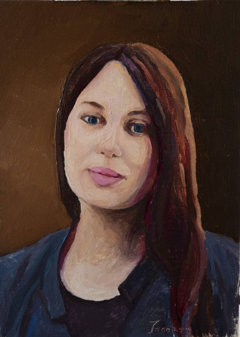 Original Portrait Painting by Mirel-Valentin Ionascu