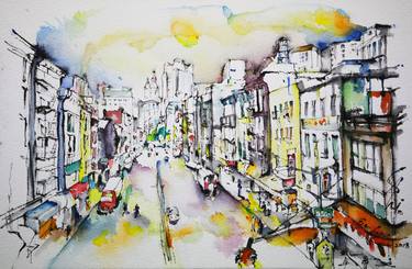 Print of Cities Paintings by Shin B