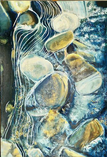 Original Abstract Expressionism Water Paintings by Christine Arlert