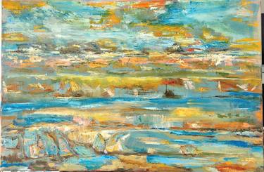 Original Abstract Expressionism Landscape Paintings by Christine Arlert