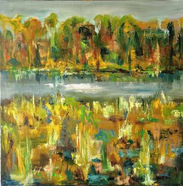 Original Abstract Expressionism Landscape Paintings by Christine Arlert