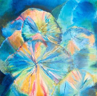 Original Abstract Floral Paintings by Christine Arlert