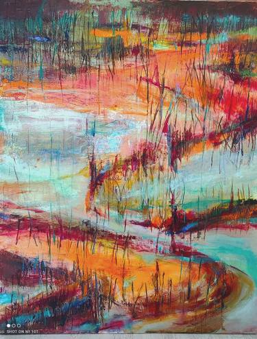 Original Abstract Expressionism Water Paintings by Christine Arlert