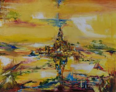Original Abstract Cities Paintings by Christine Arlert