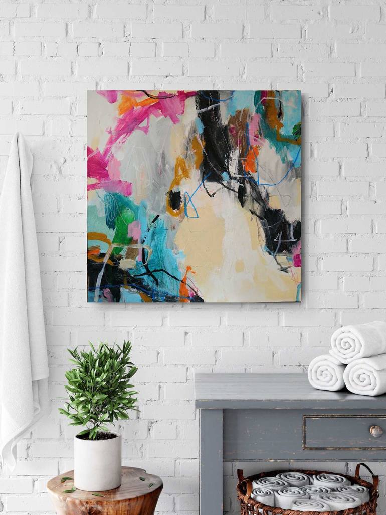 Original Abstract Expressionism Abstract Painting by Marisol Evora