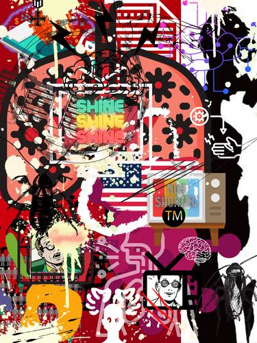Original Conceptual Abstract Mixed Media by Warren Wayne