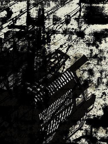 Original Abstract Expressionism Abstract Mixed Media by Warren Wayne