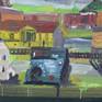 This painting was in the "Some Paintings", LA Weekly Biennial 2008 show.
It is my memory of my childhood model train set.
