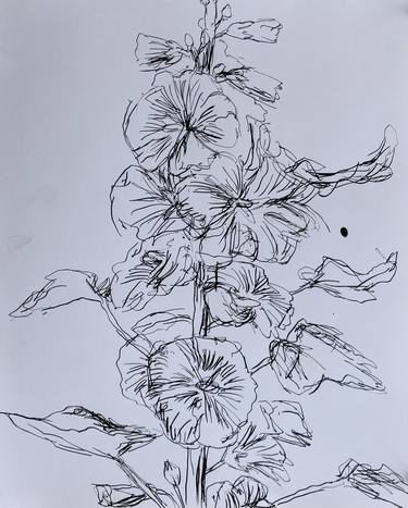 Original Impressionism Floral Drawings by John Kilduff