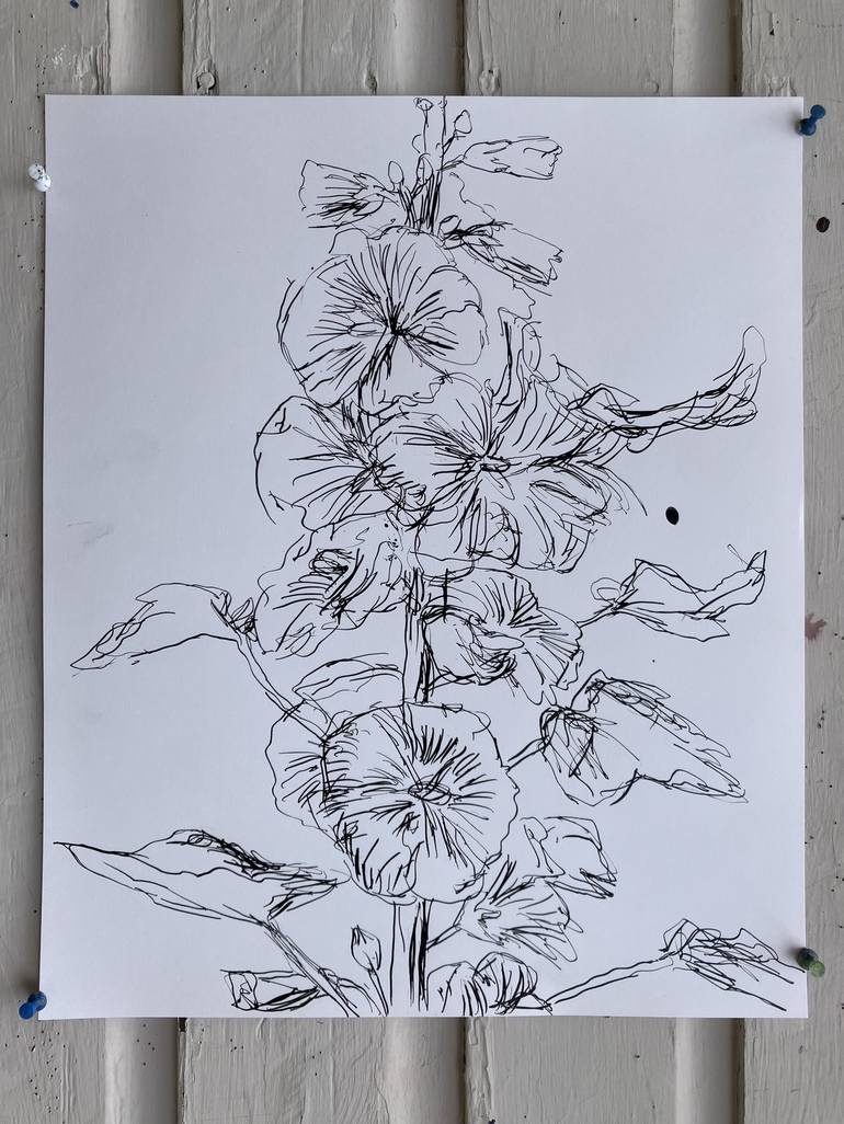 Original Impressionism Floral Drawing by John Kilduff