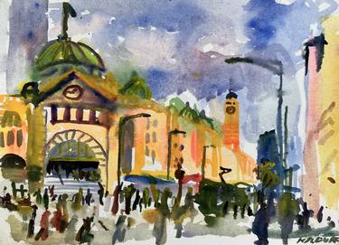 Original Impressionism Architecture Paintings by John Kilduff