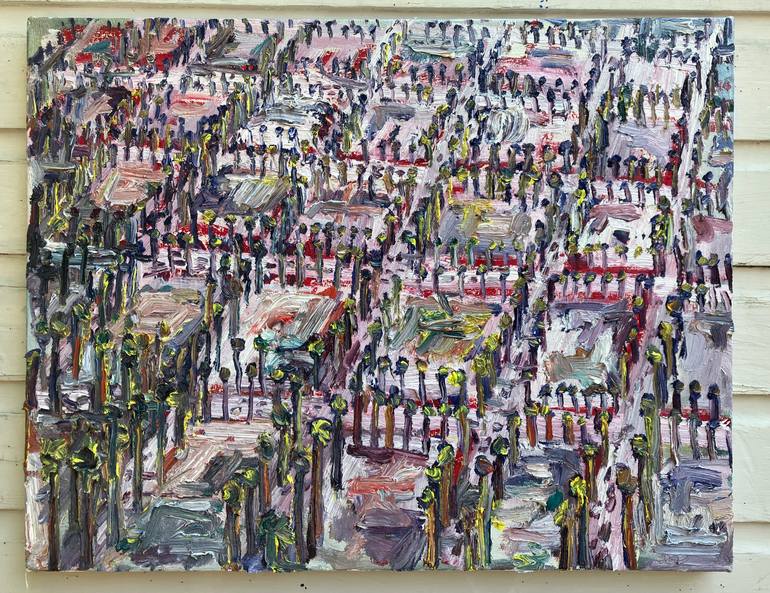 Original Artificial Intelligence Cities Painting by John Kilduff