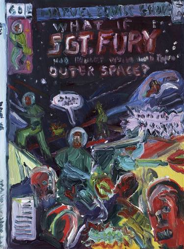 Sgt. Fury Comic Book Cover painting thumb