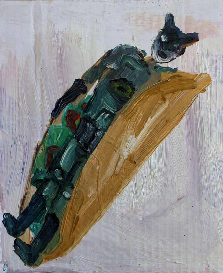Batman Taco Painting by John Kilduff | Saatchi Art