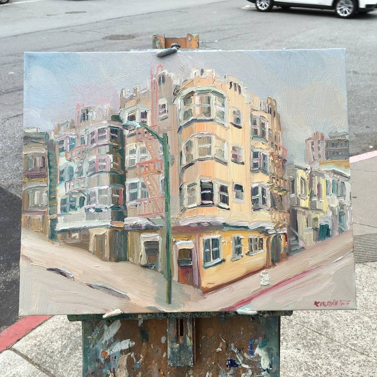 Original Impressionism Architecture Painting by John Kilduff