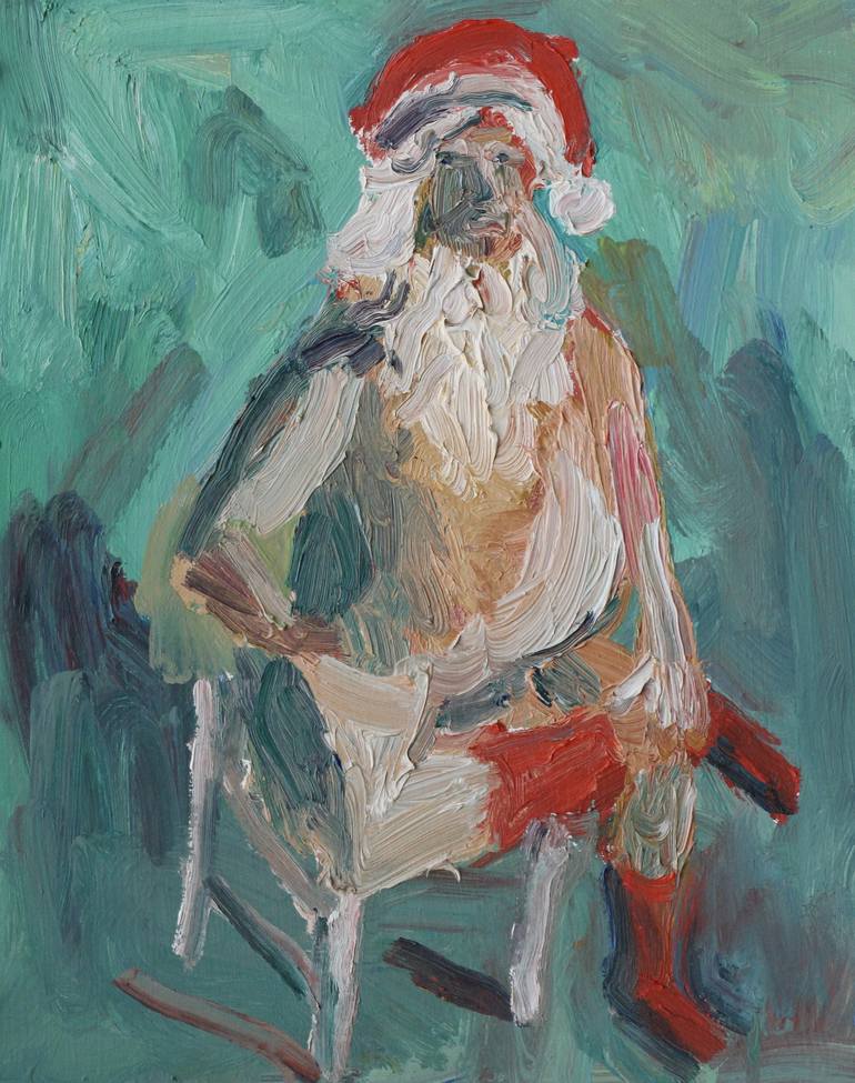 Naked Santa Claus Painting By John Kilduff Saatchi Art