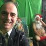 I painted naked Santa Claus during my live internet streaming show Let's Paint TV. My model was Sant Claus wearing only his hat and socks. The model is actor is Michael Q. Schmidt.