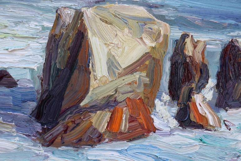 Original Impressionism Seascape Painting by John Kilduff