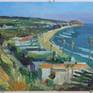 Plein air painting of Broad Beach in Malibu, California.