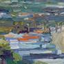 Plein air painting of Broad Beach in Malibu, California.
