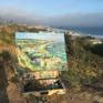 Plein air painting of Broad Beach in Malibu, California.