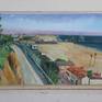 Large plein air (painted on location) oil painting of the Santa Monica Bay.