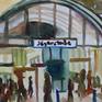 I painted this on location at the JagerstraBe Subway Station in Vienna, Austria.
