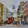 I painted this on location at the TaborstraBe Subway Station in Vienna, Austria.