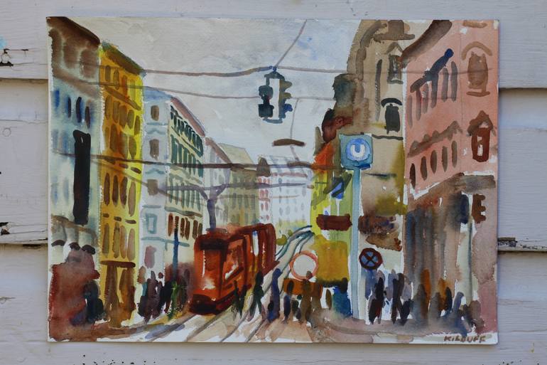Original Impressionism Cities Painting by John Kilduff