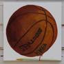 Still life oil painting of a basketball. Part of my "Hoops" series.