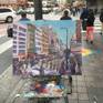 Plein air (painted on location) oil painting of 7th and Broadway in Downtown Los Angeles, California. This painting was done for the 2018 Los Angeles Plein Air Festival. I won the Grand Prize for one of my other paintings.