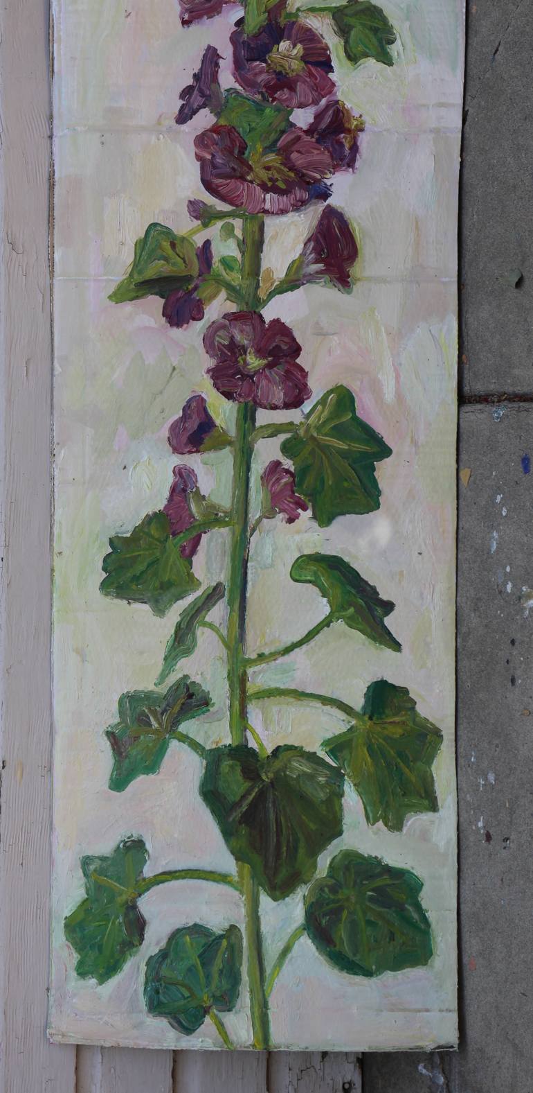 Original Folk Floral Painting by John Kilduff