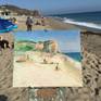 Plein air oil painting of Zuma Beach in Malibu, California.