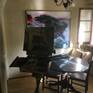 Plein air (painted on location) oil painting of my dining room here in Los Angeles.