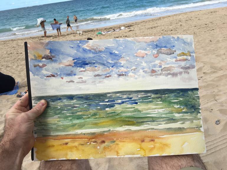Original Impressionism Seascape Painting by John Kilduff